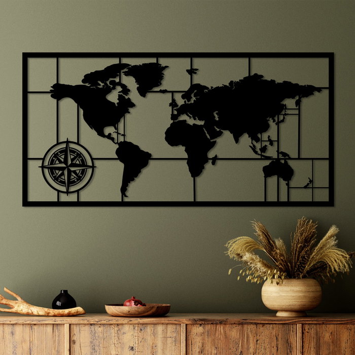 Wallity World Map 9-L Negro Wallity World Map 9-L Negro